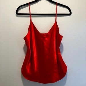 Red satin vintage tank